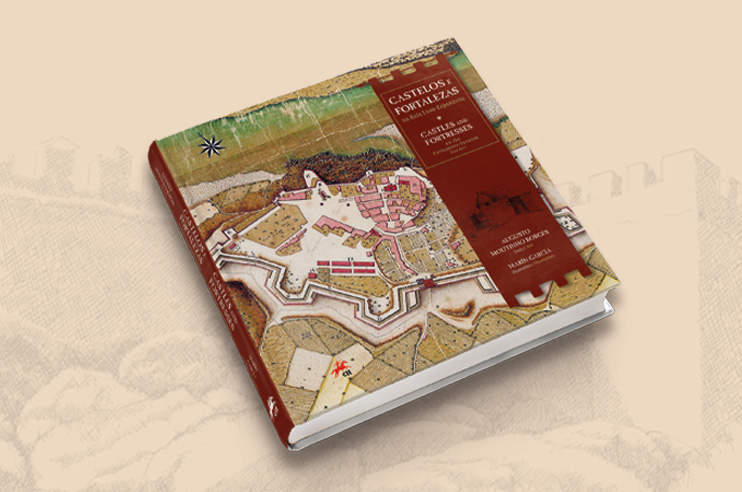 Capa do livro, que tem uma ilustração vista de cima de uma fortaleza.