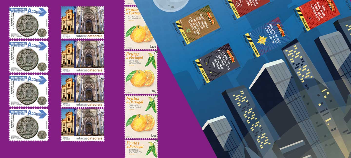 Diversos selos disponíveis.