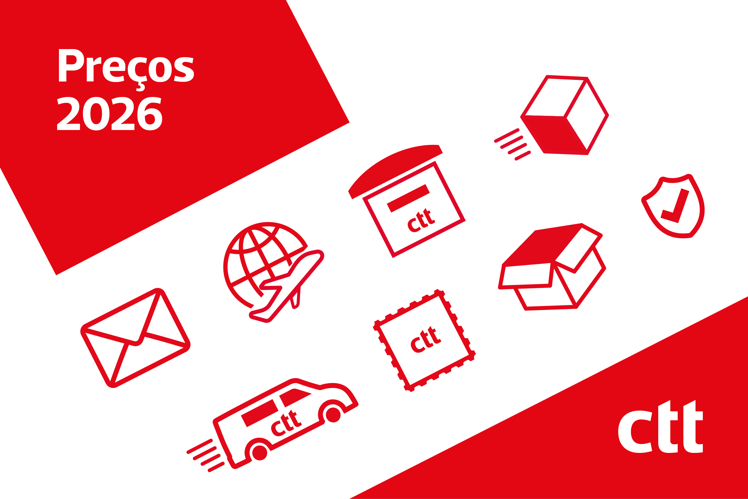 Tabela de preços serviços postais