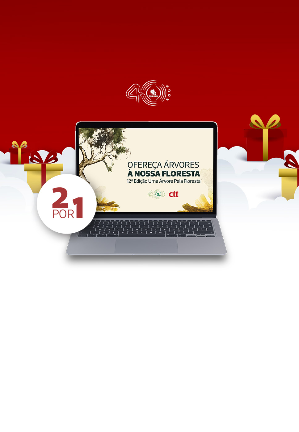 Neste Natal por cada kit digital que comprar, plantamos 2 árvores.